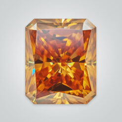 Champagne Moissanite, Octagon Radiant