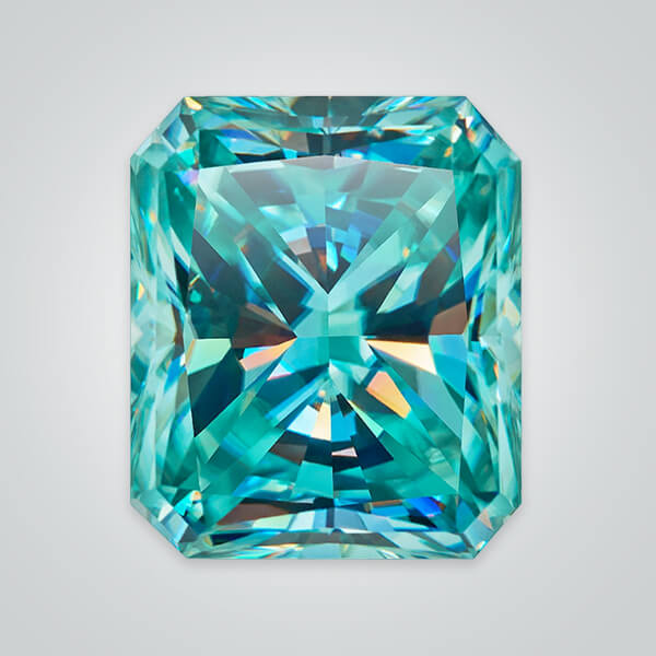 Green Moissanite, Octagon Radiant