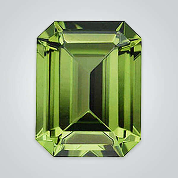 Lab Created Peridot Quartz, Octagon
