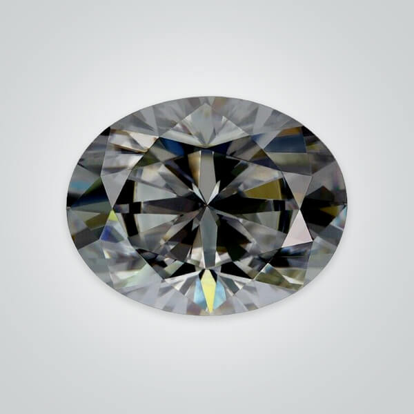 Synthetic Gemstones Grey Moissanite, Oval