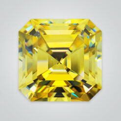 Yellow Moissanite, Asscher