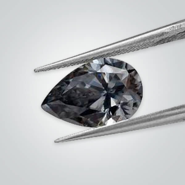 Synthetic Gemstones Grey Moissanite, Pear