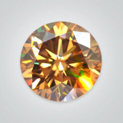 Champagne Moissanite, Round