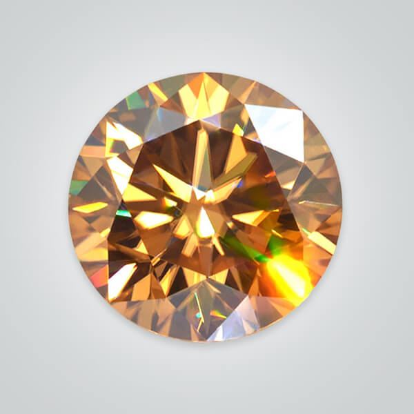 Synthetic Gemstones Champagne Moissanite, Round
