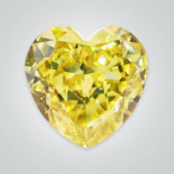 Yellow Moissanite, Heart