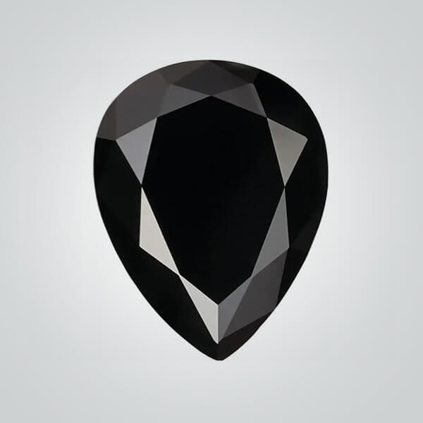Black Moissanite, Pear