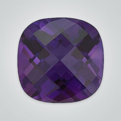 Natural African Amethyst, Cushion Checkerboard