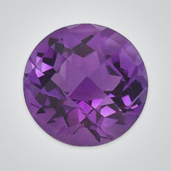 Natural African Amethyst, Round Checkerboard