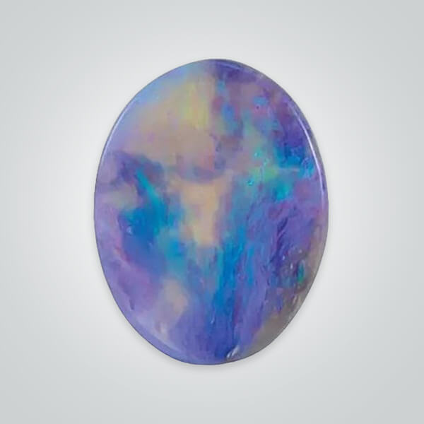 Natural Black Opal, Oval Cabochon AA