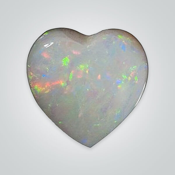 Natural Ethiopian Opal, Heart Cabochon