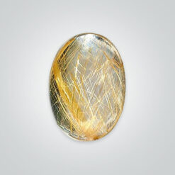 Golden Rutilated Quartz, Oval Cabochon