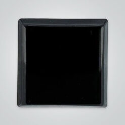 Natural Black Onyx, Flat Square Cut Buff Top