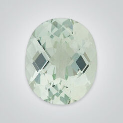 Natural Green Quartz, Oval Checkerboard