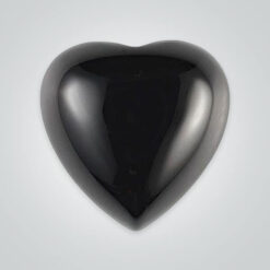 Natural Black Onyx, Heart Cabochon