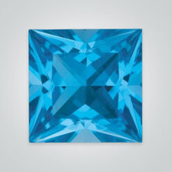 Natural Swiss Blue Topaz, Square Princess Cut