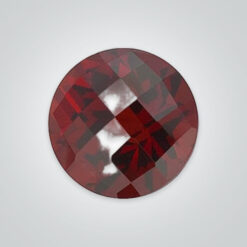 Natural Mozambique Garnet, Round Checkerboard