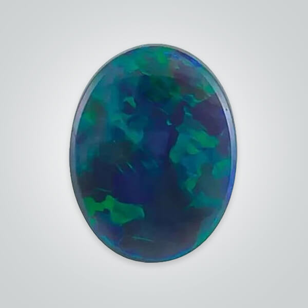 Natural Black Opal, Oval Cabochon AAA