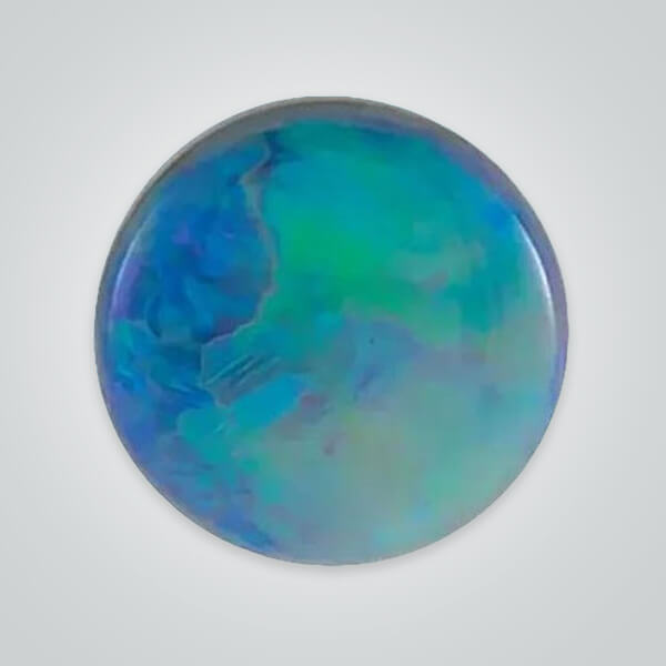 Natural Black Opal, Round Cabochon AAA