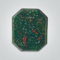 Natural Bloodstone, Emerald Buff Top