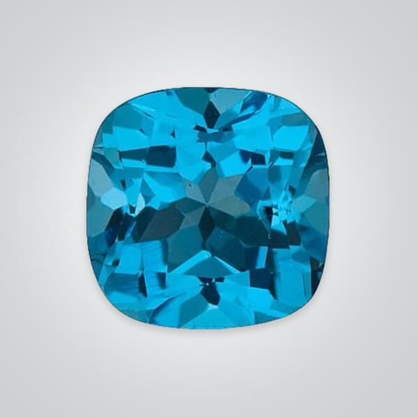 Natural Swiss Blue Topaz, Cushion