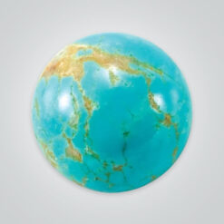 Natural Turquoise Kingman, Round Cabochon