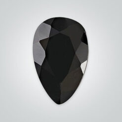 Natural Black Onyx, Pear Faceted