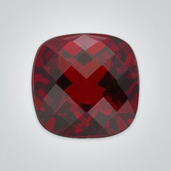 Natural Mozambique Garnet, Cushion Checkerboard