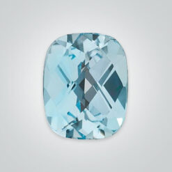 Natural Sky Blue Topaz, Elongated Cushion Checkerboard