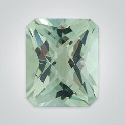 Natural Green Quartz, Octagon Checkerboard
