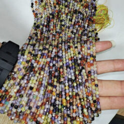 Faceted Round Mixed Color