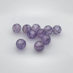 Cubic Zirconia Lavender, Faceted Balls With Full Hole