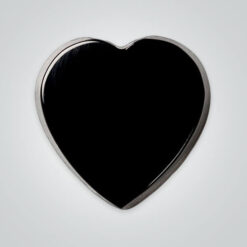 Natural Black Onyx, Heart Buff Top Cabochon