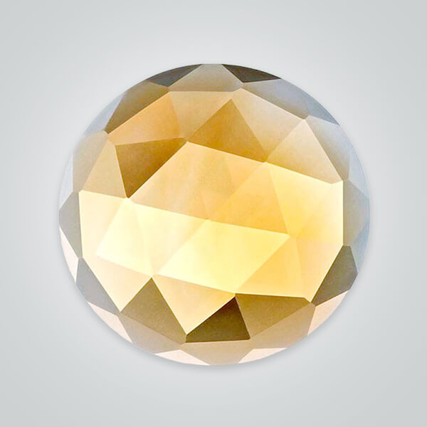 Natural Citrine AAA, Round Rose cut Cabochon