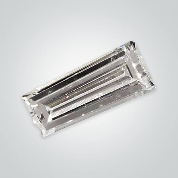 Lab Created Moissanite, Tappered Baguette