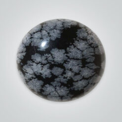 Obsidian Snowflake, Round Cabochon