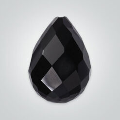 Natural Black Onyx, Briolette Top Drilled