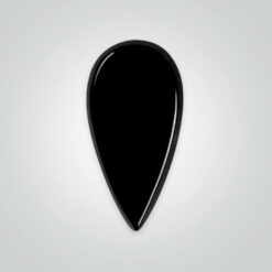 Natural Black Onyx, Pear Buff Top Cabochon