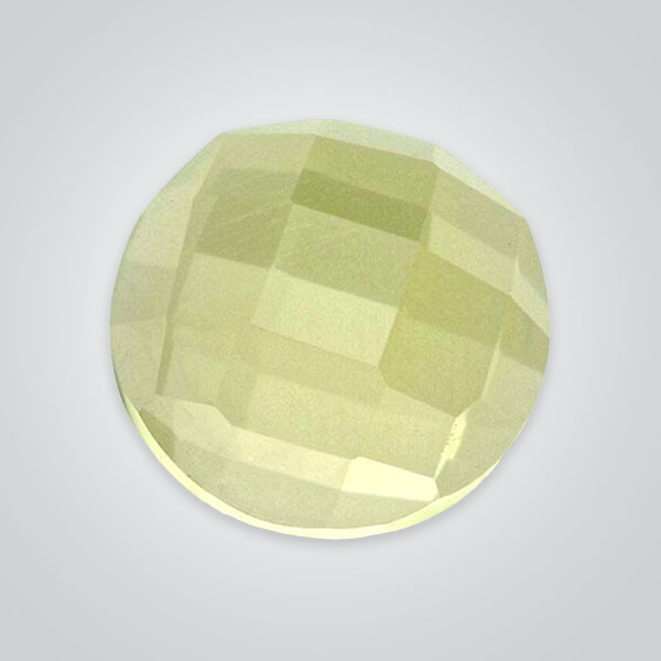 Natural Lemon Topaz, Round Rose cut Cabochon