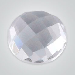 Natural White Topaz, Round Rose cut Cabochon