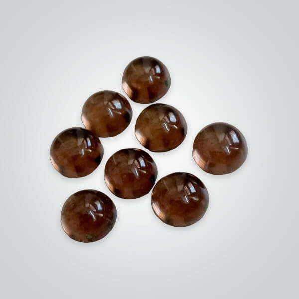 Natural Smoky Quartz, Round Cabochon