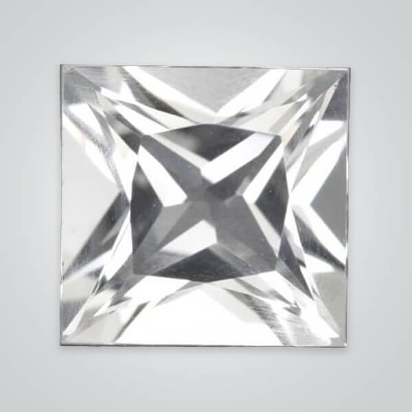 Natural White Zircon, Square