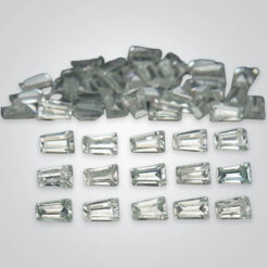 Natural White Zircon, Tappered Baguette