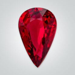 Lab Created Pulled Czochralski Ruby, Pear
