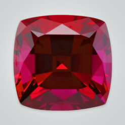 Lab Created Pulled Czochralski Ruby, Cushion Checkerboard
