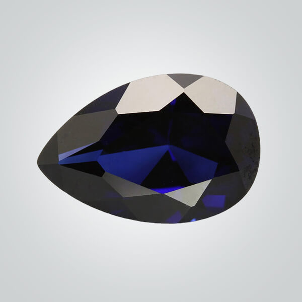 Lab Created Blue Sapphire# 35 (Dark), Pear