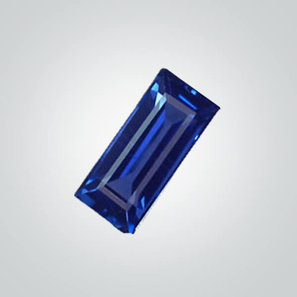 Lab Created Blue Sapphire# 33 (Light), Baguette