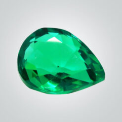 Lab Created Hydrothermal Colombian Emerald, Pear