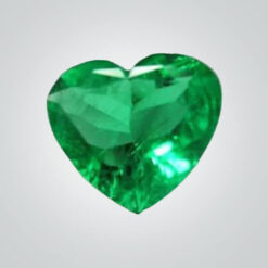 Lab Created Hydrothermal Colombian Emerald, Heart