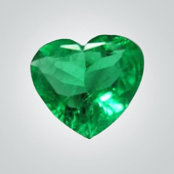Lab Created Hydrothermal Colombian Emerald, Heart