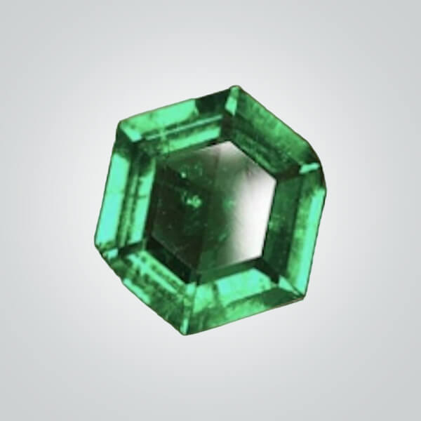 Synthetic Gemstones Hydrothermal Colombian Emerald, Hexagon